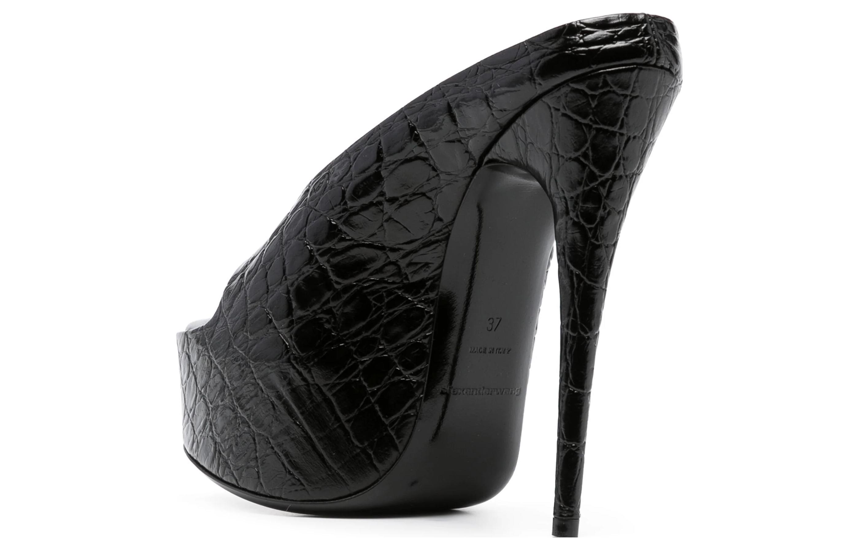 (W) Alexander Wang Round Toe CMFT Slide 'Black' 圖 4