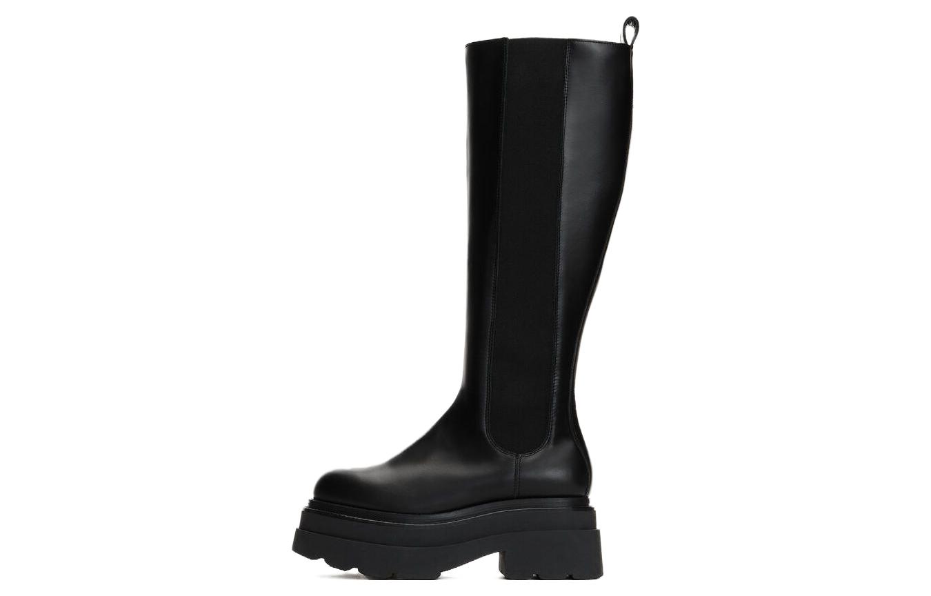 (Women) Alexander Wang Round Toe High-Top Boots 'Warm Black' 30423B035001
