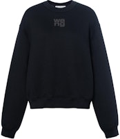 (Women) Alexander Wang Rubber Logo Crewneck Sweatshirt with Foam Logo Design. 4CC3211285-001 (Women) Alexander Wang Rubber Logo Crewneck Sweatshirt with Foam Logo Design. 4CC3211285-001