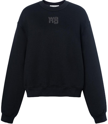 (Women) Alexander Wang Rubber Logo Crewneck Sweatshirt with Foam Logo Design. 4CC3211285-001 Buy (Women) Alexander Wang Rubber Logo Crewneck Sweatshirt with Foam Logo Design. 4CC3211285-001
