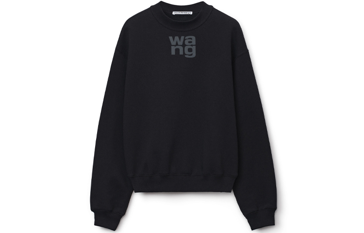 Order (Women) Alexander Wang Rubber Logo Crewneck Sweatshirt with Foam Logo Design. 4CC3211285-001