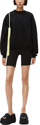 (Women) Alexander Wang Rubber Logo Crewneck Sweatshirt with Foam Logo Design. 4CC3211285-001 Lookbook (Women) Alexander Wang Rubber Logo Crewneck Sweatshirt with Foam Logo Design. 4CC3211285-001