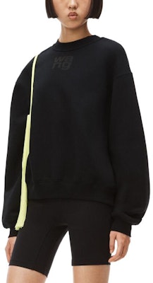 (Women) Alexander Wang Rubber Logo Crewneck Sweatshirt with Foam Logo Design. 4CC3211285-001 Shop (Women) Alexander Wang Rubber Logo Crewneck Sweatshirt with Foam Logo Design. 4CC3211285-001