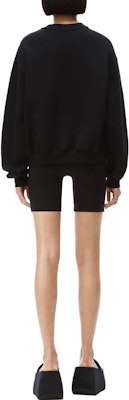 (Women) Alexander Wang Rubber Logo Crewneck Sweatshirt with Foam Logo Design. 4CC3211285-001 Purchase (Women) Alexander Wang Rubber Logo Crewneck Sweatshirt with Foam Logo Design. 4CC3211285-001