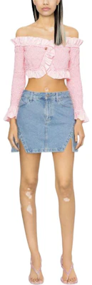 (W) アレクサンダー ワン ラッフル オフショルダー クロップトップ ピンク - ファッション シャツ 1CC3222392958 Lookbook (W) アレクサンダー ワン ラッフル オフショルダー クロップトップ ピンク - ファッション シャツ 1CC3222392958