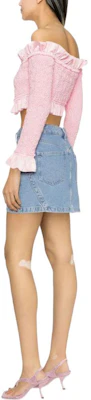 (W) アレクサンダー ワン ラッフル オフショルダー クロップトップ ピンク - ファッション シャツ 1CC3222392958 Shop (W) アレクサンダー ワン ラッフル オフショルダー クロップトップ ピンク - ファッション シャツ 1CC3222392958