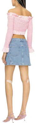 (W) アレクサンダー ワン ラッフル オフショルダー クロップトップ ピンク - ファッション シャツ 1CC3222392958 Purchase (W) アレクサンダー ワン ラッフル オフショルダー クロップトップ ピンク - ファッション シャツ 1CC3222392958