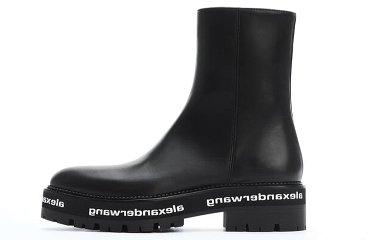 Buy (W) 알렉산더 왕 산포드 블랙 레더 부츠 30321B078001