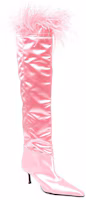 Lookbook (W) Alexander Wang Satin 'Sepatu Boot Tinggi Fashion Pink' 30123B010671