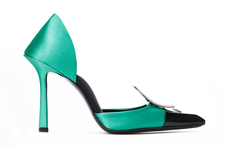(W) Alexander Wang Satin High Heels 'Green' 圖 2