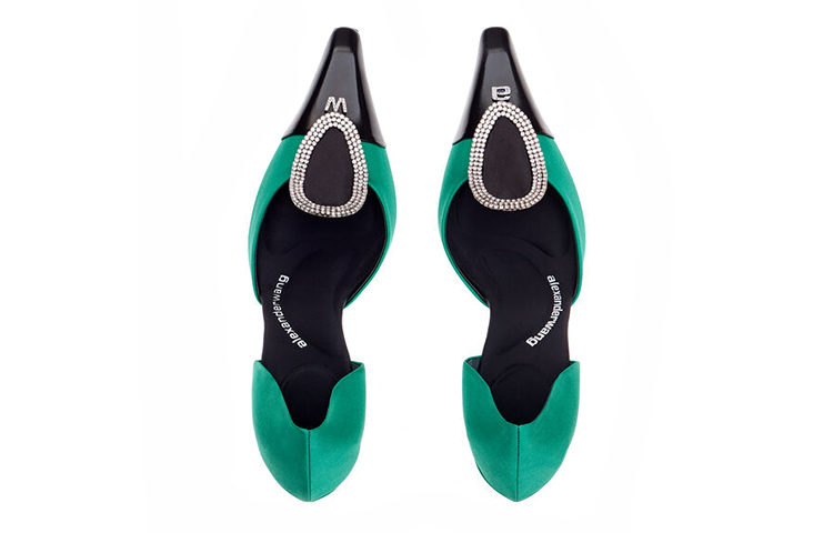 (W) Alexander Wang Satin High Heels 'Green' 圖 3