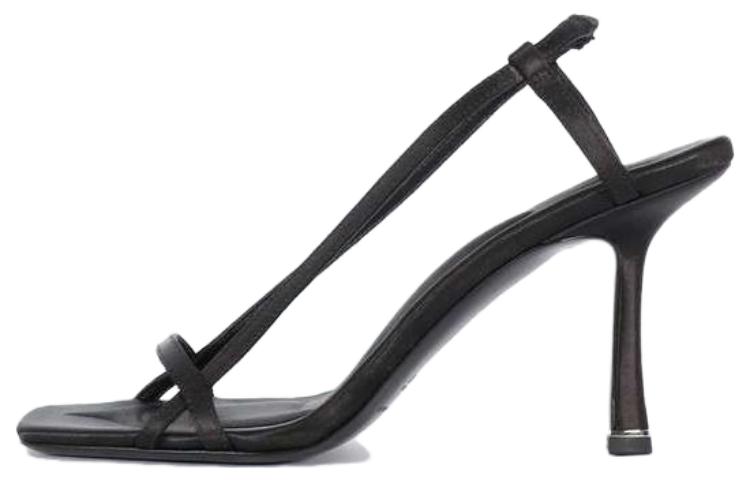 Buy (Women) Alexander Wang Satin Logo Lace High Heel Sandals 'Black' 30122S006001