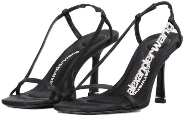 (Women) Alexander Wang Satin Logo Lace High Heel Sandals 'Black' 30122S006001 Lookbook (Women) Alexander Wang Satin Logo Lace High Heel Sandals 'Black' 30122S006001