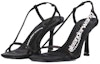 Lookbook (W) Alexander Wang Satin Logo Lace High Heel Sandals 'Hitam' 30122S006001