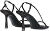 Shop (W) Alexander Wang Satin Logo Lace High Heel Sandals 'Hitam' 30122S006001