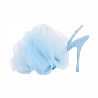 (W) Alexander Wang Satin Polyester Open-Toe Slip-On 'Blue'
