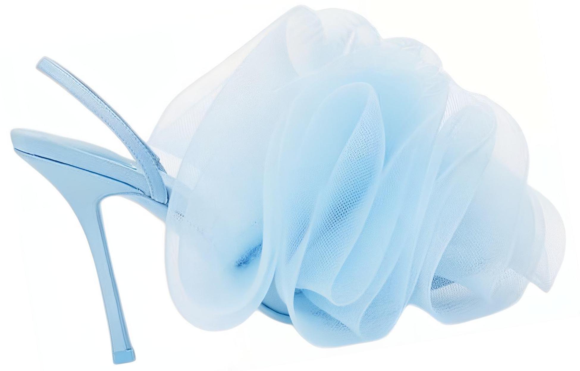 (W) Alexander Wang Satin Polyester Open-Toe Slip-On 'Blue' 圖 2