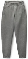 (Women) Alexander Wang Shiny Collection Gray Elastic Jogger Pants Women Casual Sportswear 4CC3234385-079 (Women) Alexander Wang Shiny Collection Gray Elastic Jogger Pants Women Casual Sportswear 4CC3234385-079