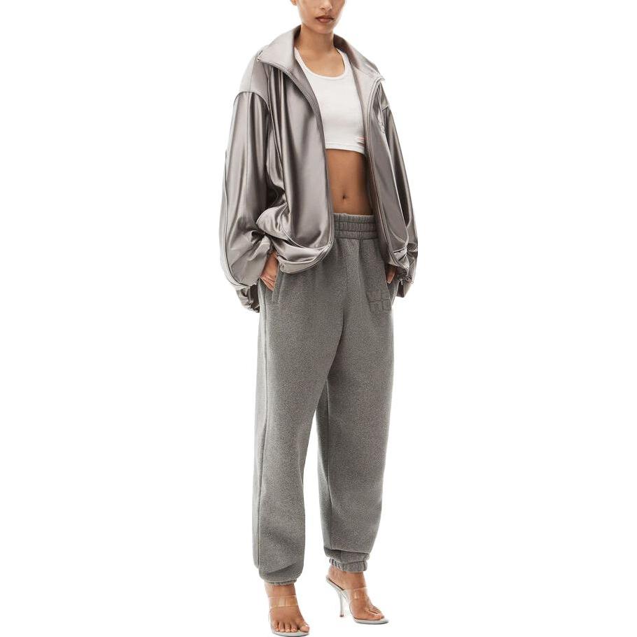 Lookbook (W) Alexander Wang Pantalones Jogger Grises Brillantes Mujer Ropa Deportiva Casual. 4CC3234385-079