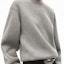 Purchase (Women) Alexander Wang Shiny Series Oversized Grey Crewneck Sweatshirt for Women. 4CC3231658-079