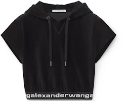 (Women) Alexander Wang Short Corduroy Logo Hoodie for Women 4CC1201106 (Women) Alexander Wang Short Corduroy Logo Hoodie for Women 4CC1201106