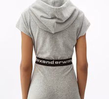 Cheap (W) Alexander Wang 女款燈芯絨短版連帽衫 4CC1201106