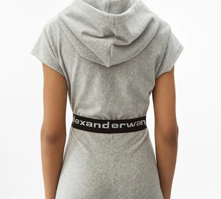 (Women) Alexander Wang Short Corduroy Logo Hoodie for Women 4CC1201106 Cheap (Women) Alexander Wang Short Corduroy Logo Hoodie for Women 4CC1201106