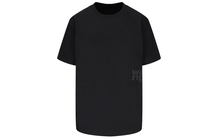 (Women) Alexander Wang Short Sleeve T-Shirt with Foam Logo in Black 4CC1201152-001