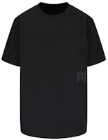(Women) Alexander Wang Short Sleeve T-Shirt with Foam Logo in Black 4CC1201152-001 (Women) Alexander Wang Short Sleeve T-Shirt with Foam Logo in Black 4CC1201152-001