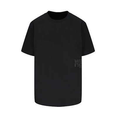 (Women) Alexander Wang Short Sleeve T-Shirt with Foam Logo in Black 4CC1201152-001