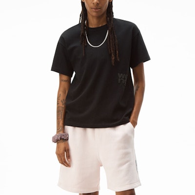 (W) 亚历山大王黑色泡沫logo短袖T恤 4CC1201152-001 Shop (W) 亚历山大王黑色泡沫logo短袖T恤 4CC1201152-001