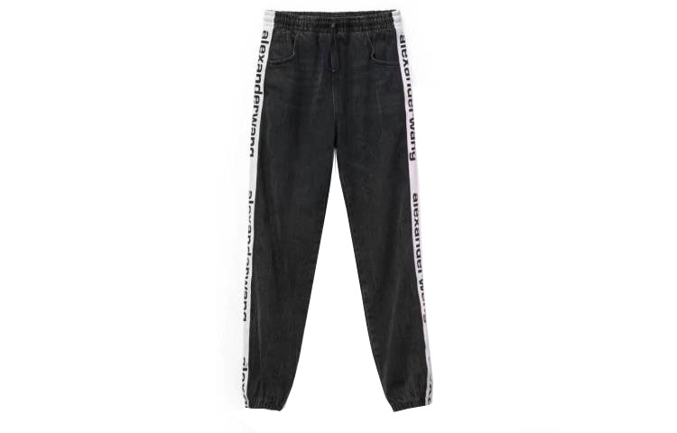(Women) Alexander Wang Side Logo Jogger Jeans for Women Black 4D994391CF