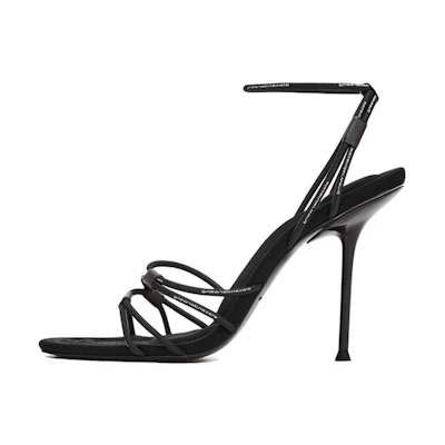 (W) Alexander Wang Sienna Elastic Lace Sandal 'Black'