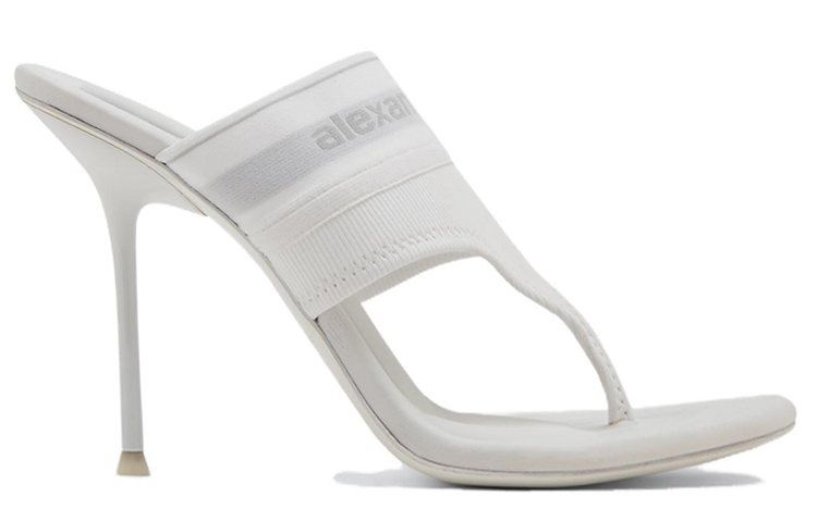 (W) Alexander Wang Sienna Logo 'White High-Heel Sandals' 圖 2