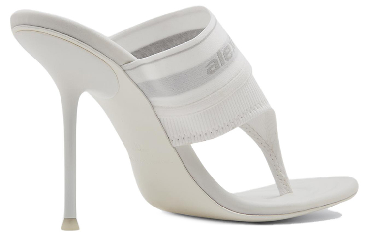 (W) Alexander Wang Sienna Logo 'White High-Heel Sandals' 圖 4