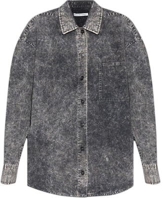 (Women) Alexander Wang Single-Breasted Pocket Long Sleeve Shirt Women - Grey 4WC3241409-018 Order (Women) Alexander Wang Single-Breasted Pocket Long Sleeve Shirt Women - Grey 4WC3241409-018