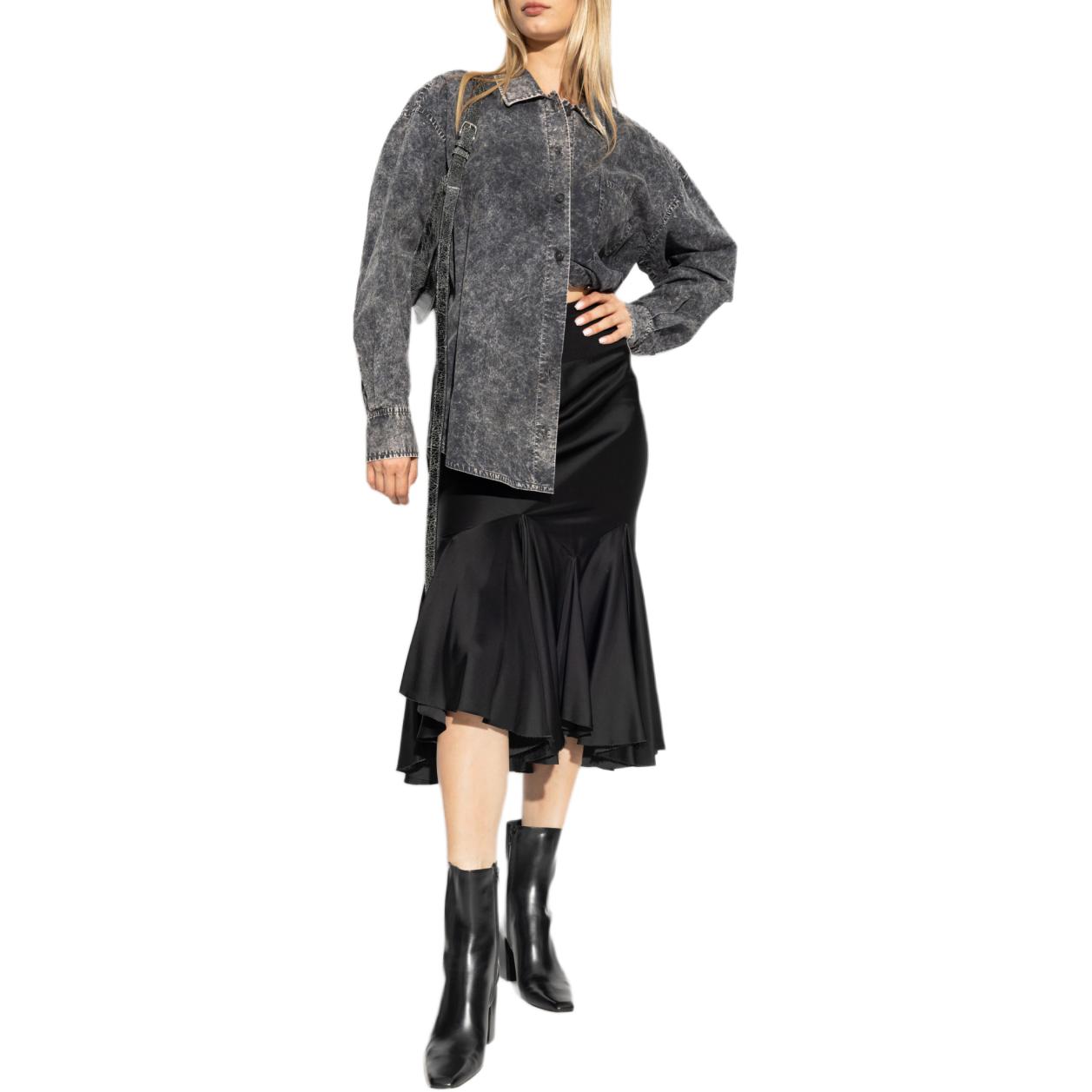 Lookbook (Women) Alexander Wang Single-Breasted Pocket Long Sleeve Shirt Women - Grey 4WC3241409-018