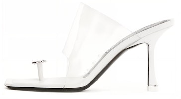 (Women) Alexander Wang Slides 'Elegant Crystal Logo White' 30221S071100 (Women) Alexander Wang Slides 'Elegant Crystal Logo White' 30221S071100