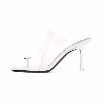 (W) Alexander Wang Slides 'Elegant Crystal Logo White'