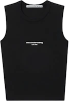 (Women) Alexander Wang Slim-Fit Cropped Tank Top with Logo Print 1CC3261360001 (Women) Alexander Wang Slim-Fit Cropped Tank Top with Logo Print 1CC3261360001