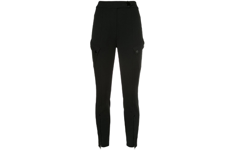 Order (W) Alexander Wang Pantalones Negros Slim Fit Mujer con Cremalleras y Múltiples Bolsillos. 1W374009E4-001