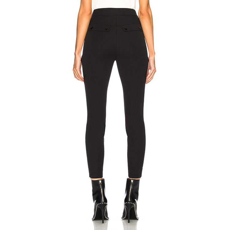 Purchase (W) Alexander Wang Pantalones Negros Slim Fit Mujer con Cremalleras y Múltiples Bolsillos. 1W374009E4-001