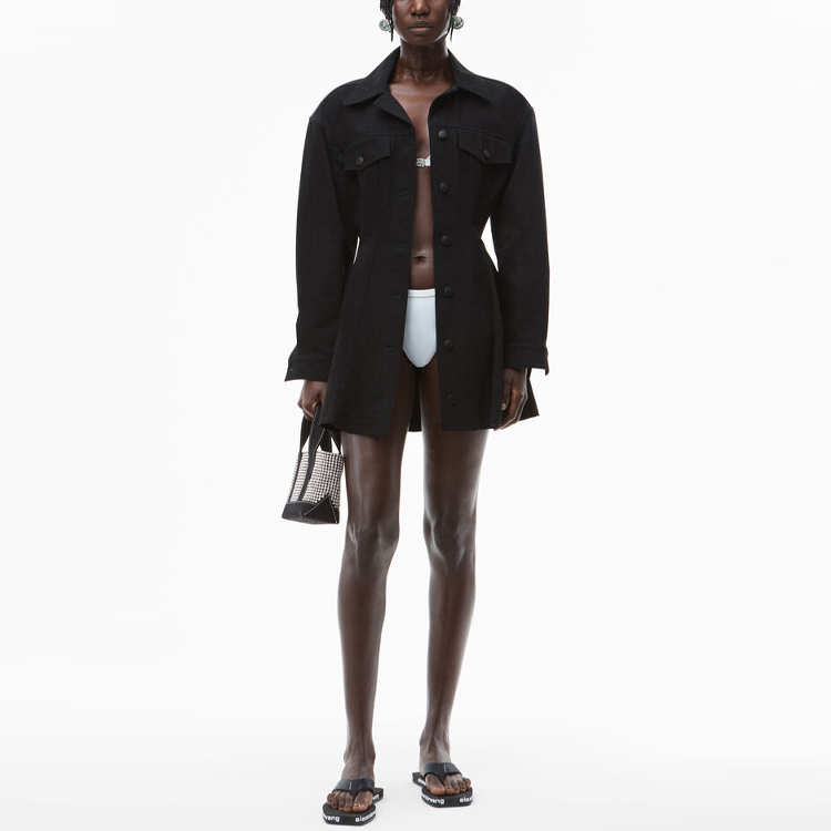 (Women) Alexander Wang Slim Fit Denim Flared Dress 4WC1216104-001 圖 3