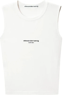 (W) Alexander Wang Slim Fit Logo Print Crop Tank Top 1CC3261360100 Buy (W) Alexander Wang Slim Fit Logo Print Crop Tank Top 1CC3261360100
