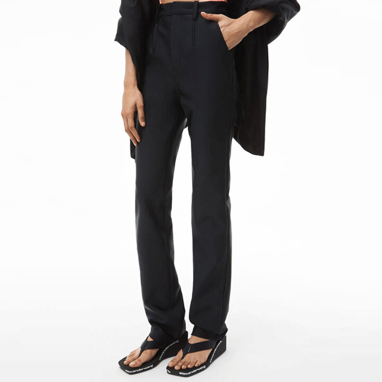 (Women) Alexander Wang Slim Fit Stretch Casual Pants Black 1CC3214382-001 圖 3