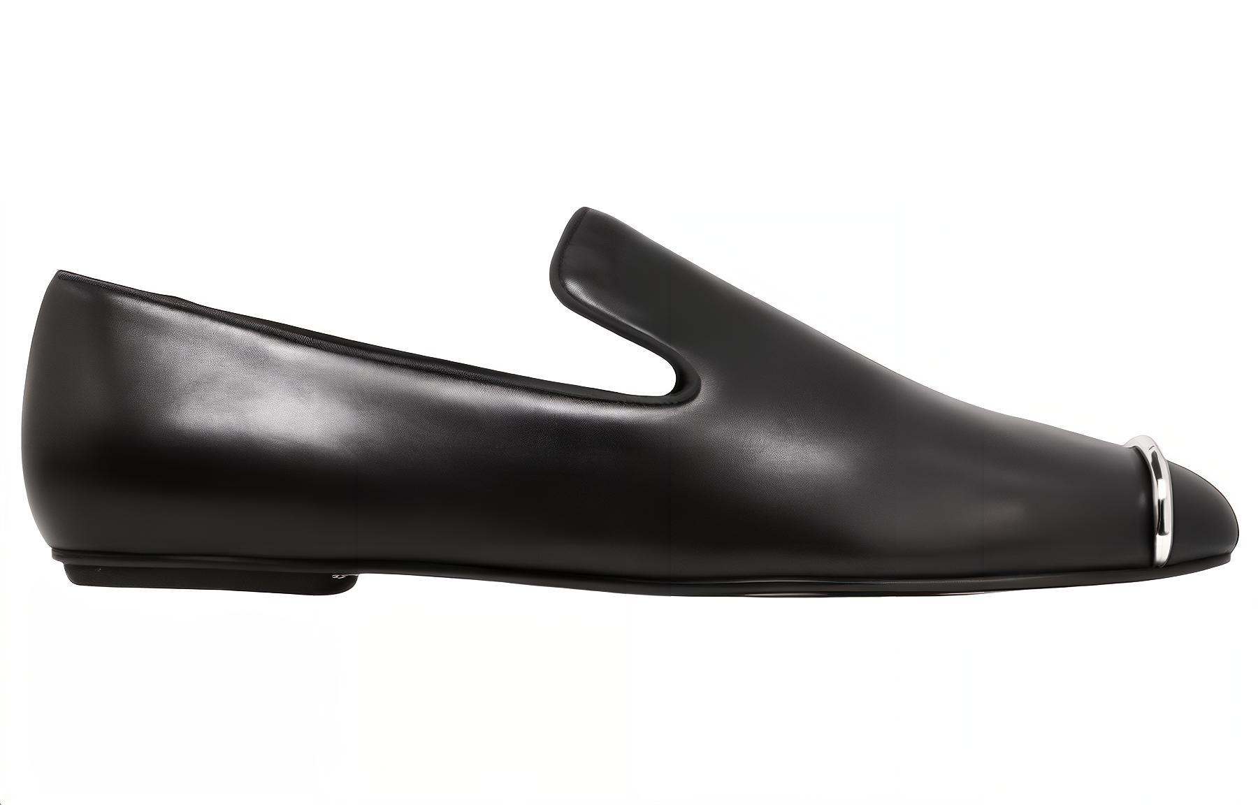 (W) Alexander Wang Slip-On 'Black Leather' 圖 2