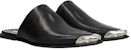(W) Alexander Wang Kasut 'Kulit Kasual Hitam' 3019M0026L001