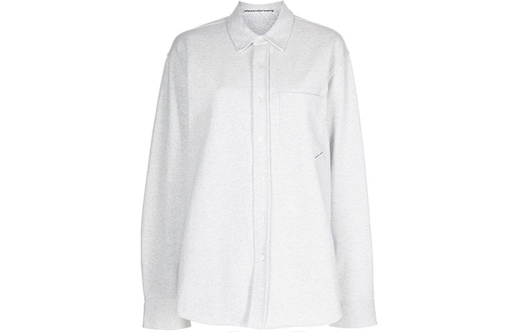 Order (W) 亚历山大王纯色长袖纽扣衬衫白色 UCC3211259-050