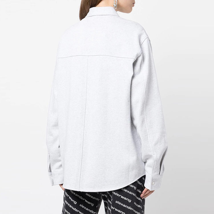 Purchase (W) 亚历山大王纯色长袖纽扣衬衫白色 UCC3211259-050