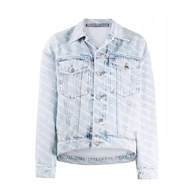 (Women) Alexander Wang Solid Color Denim Jacket in Blue 4DC2202756-270